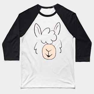 Llama Face Baseball T-Shirt